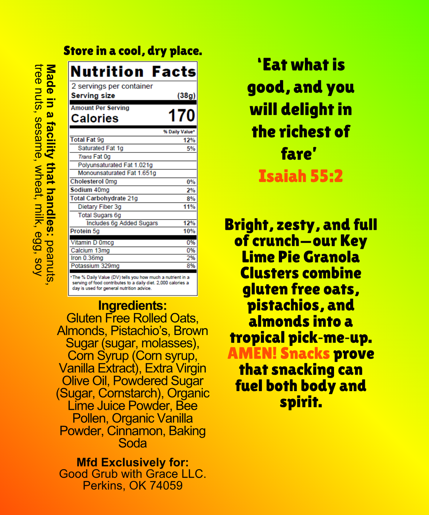 Key Lime Pie Granola Clusters