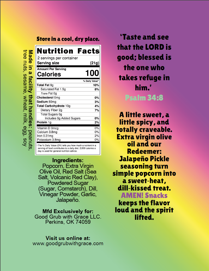 Jalapeno Pickle Flavored Popcorn
